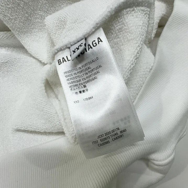 Balenciaga Balenciaga Unisex White Long Sleeve Sweatshirt Size US XXS / EU 40 - 5 Thumbnail