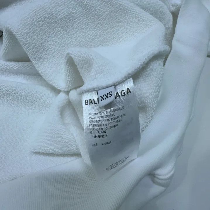 Balenciaga Balenciaga Unisex White Long Sleeve Sweatshirt Size US XXS / EU 40 - 4 Thumbnail
