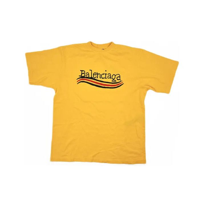 Balenciaga Balenciaga Yellow Logo Print Short Sleeve T-Shirt Size US S / EU 44-46 / 1 - 2 Thumbnail
