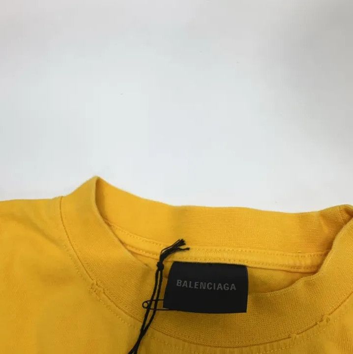 Balenciaga Balenciaga Yellow Logo Print Short Sleeve T-Shirt Size US S / EU 44-46 / 1 - 6 Thumbnail