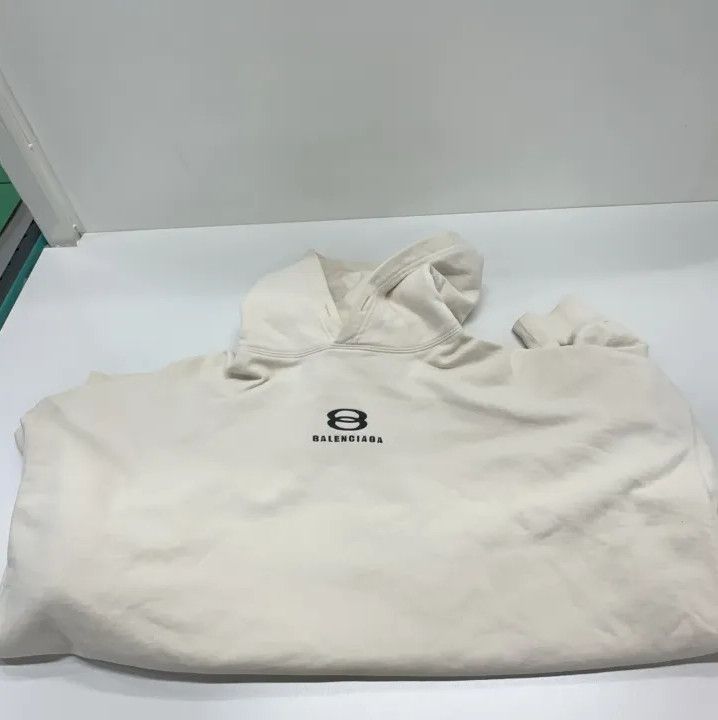 Balenciaga Balenciaga White Unity Print Hoodie for Men Size US M / EU 48-50 / 2 - 14 Thumbnail