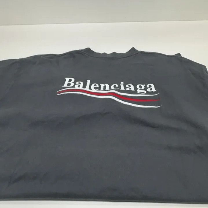Balenciaga Balenciaga SS22 Men’s Gray Logo Embroidered T-Shirt Size US S / EU 44-46 / 1 - 14 Thumbnail