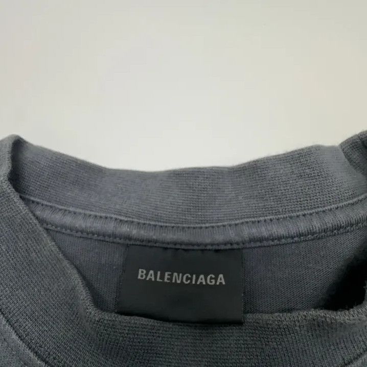 Balenciaga Balenciaga SS22 Men’s Gray Logo Embroidered T-Shirt Size US S / EU 44-46 / 1 - 4 Thumbnail