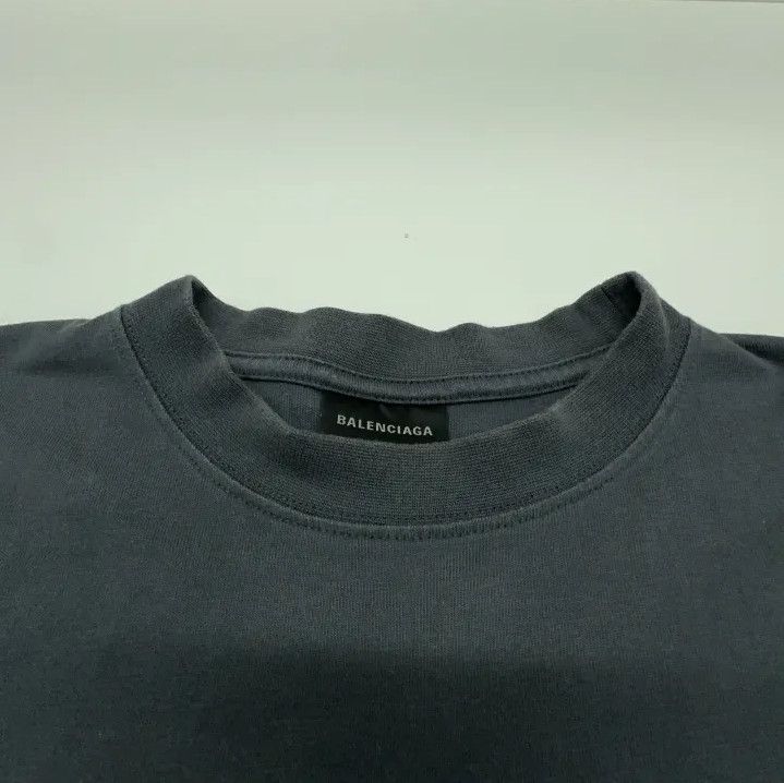 Balenciaga Balenciaga SS22 Men’s Gray Logo Embroidered T-Shirt Size US S / EU 44-46 / 1 - 7 Thumbnail