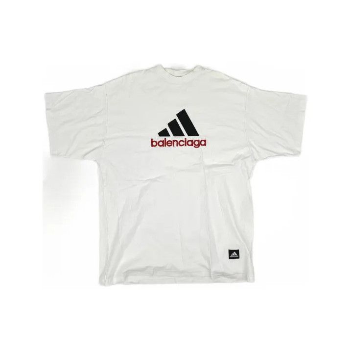Balenciaga Balenciaga x adidas Logo Embroidered Short Sleeve T-Shirt Size US L / EU 52-54 / 3 - 2 Thumbnail