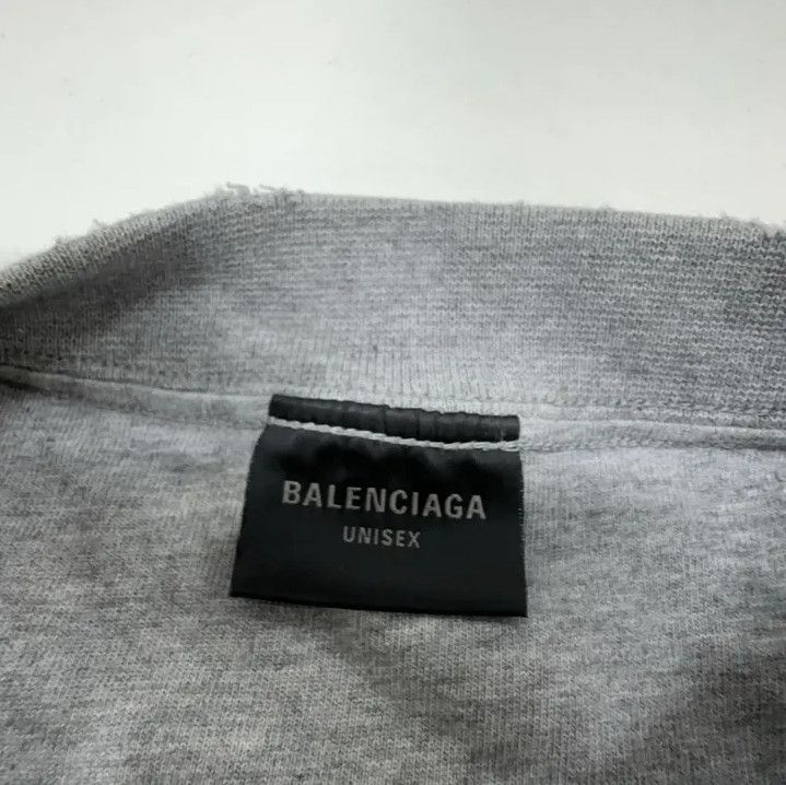 Balenciaga Balenciaga Gray Logo Print Short Sleeve T-Shirt Size US L / EU 52-54 / 3 - 6 Thumbnail