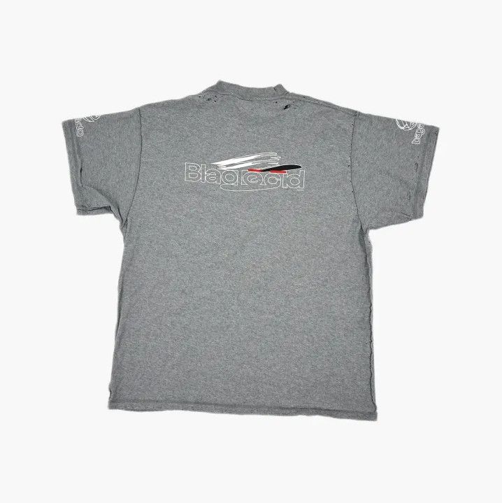 Balenciaga Balenciaga Gray Logo Print Short Sleeve T-Shirt Size US L / EU 52-54 / 3 - 3 Thumbnail