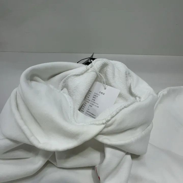Balenciaga Balenciaga White Long Sleeve Hoodie with Print Size US S / EU 44-46 / 1 - 7 Thumbnail