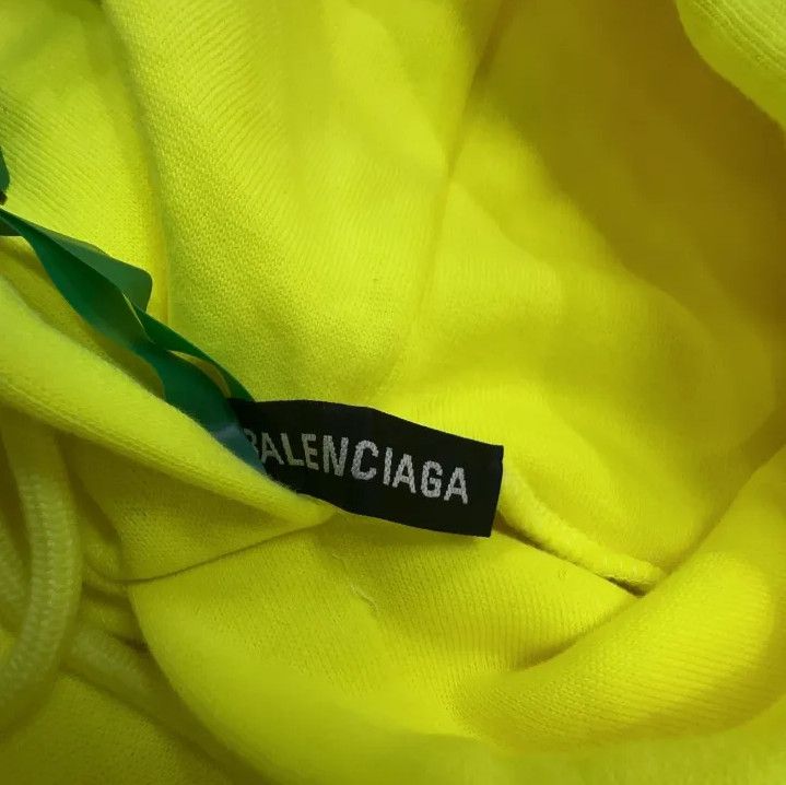 Balenciaga Balenciaga Neon Yellow Logo Long Sleeve Sweatshirt Size US M / EU 48-50 / 2 - 7 Thumbnail