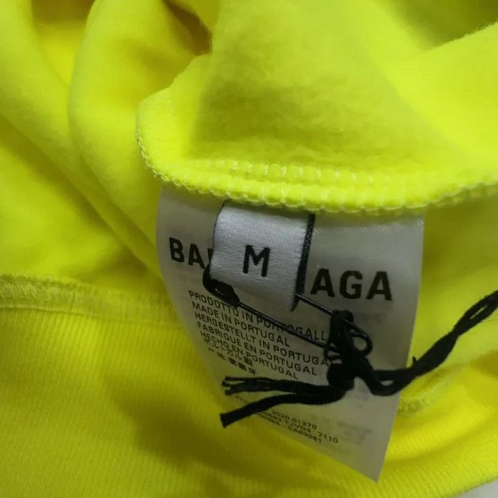 Balenciaga Balenciaga Neon Yellow Logo Long Sleeve Sweatshirt Size US M / EU 48-50 / 2 - 4 Thumbnail