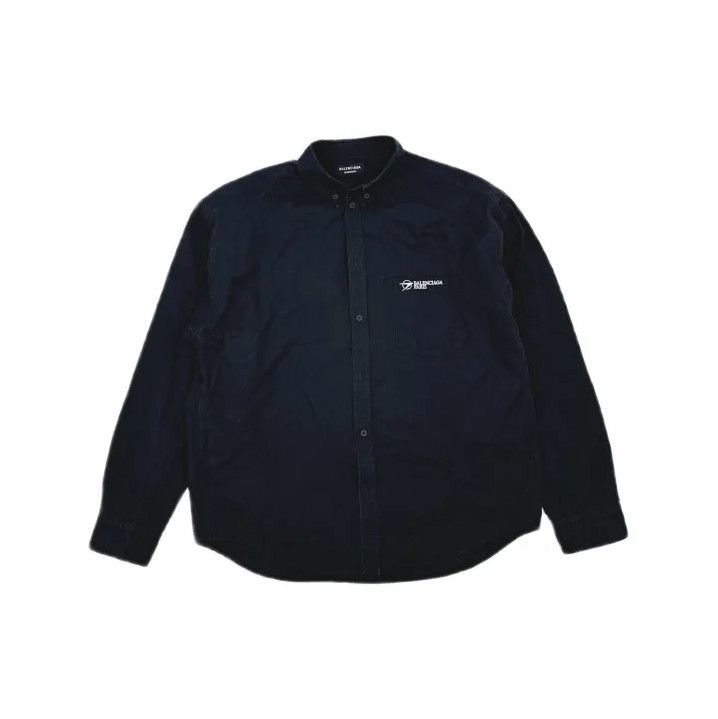 Balenciaga Balenciaga Black Button-Up Long Sleeve Shirt Size US M / EU 48-50 / 2 - 2 Thumbnail