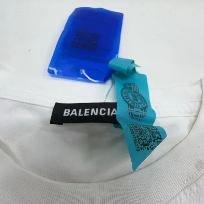 Balenciaga Balenciaga Logo Print White Short Sleeve T-Shirt Size US M / EU 48-50 / 2 - 4 Thumbnail