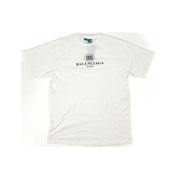 Balenciaga Balenciaga Logo Print White Short Sleeve T-Shirt Size US M / EU 48-50 / 2 - 2 Thumbnail