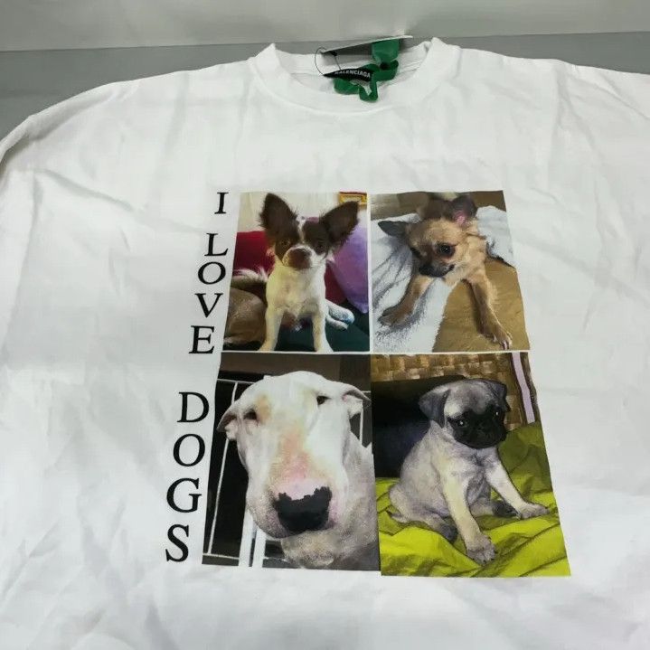 Balenciaga Balenciaga I Love Dogs Graphic Tee for Couples Size US L / EU 52-54 / 3 - 7 Thumbnail