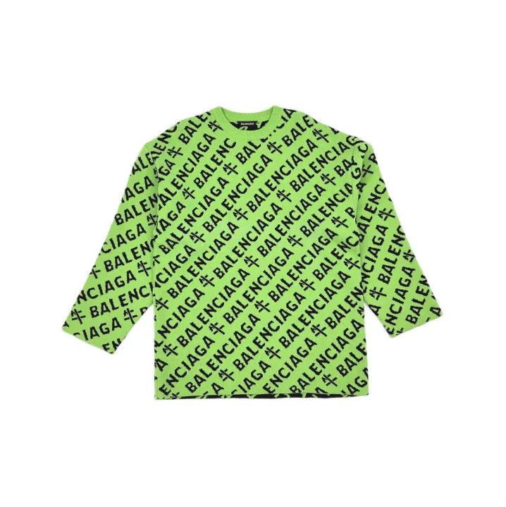 Balenciaga Balenciaga SS21 Logo Long Sleeve Knit Sweater Size US S / EU 44-46 / 1 - 2 Thumbnail