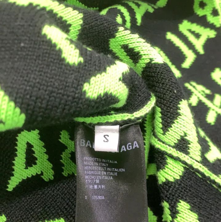 Balenciaga Balenciaga SS21 Logo Long Sleeve Knit Sweater Size US S / EU 44-46 / 1 - 4 Thumbnail