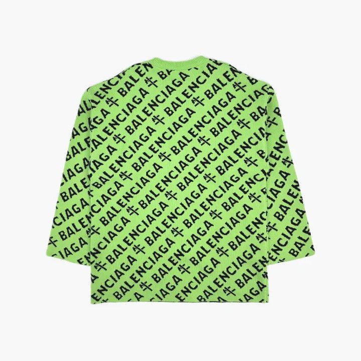 Balenciaga Balenciaga Neon Logo Long Sleeve Knit Sweater Size US S / EU 44-46 / 1 - 3 Thumbnail