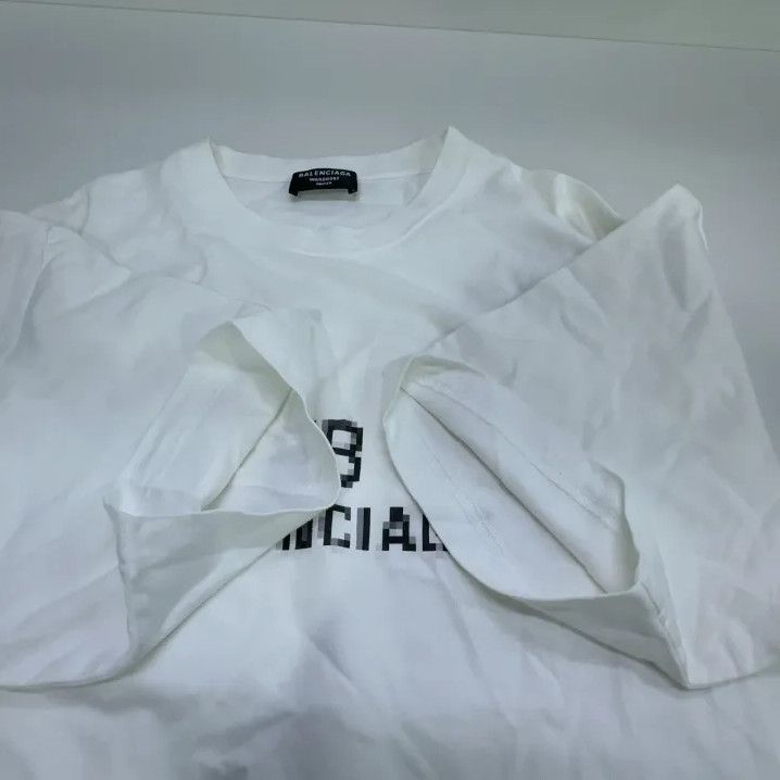 Balenciaga Balenciaga Logo Print White Short Sleeve T-Shirt Size US L / EU 52-54 / 3 - 7 Thumbnail