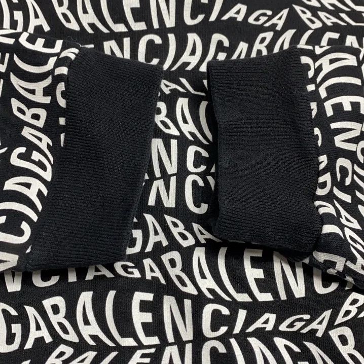 Balenciaga Balenciaga Black and White Logo Sweatshirt Size US M / EU 48-50 / 2 - 9 Thumbnail