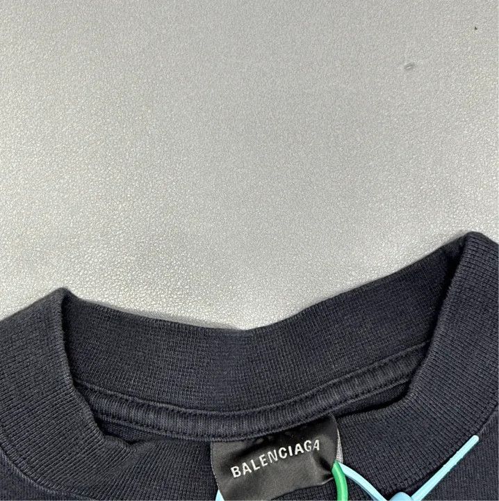 Balenciaga Balenciaga SS24 New Year Oversized Black T-Shirt Size US M / EU 48-50 / 2 - 2 Thumbnail
