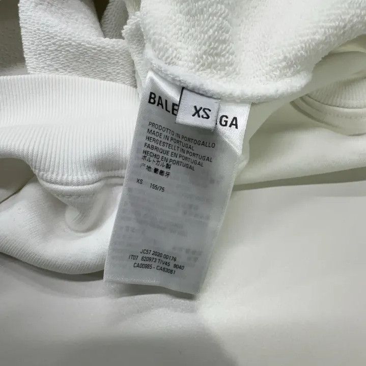 Balenciaga Balenciaga White Long Sleeve Hoodie with Torch Print Size US XS / EU 42 / 0 - 7 Thumbnail