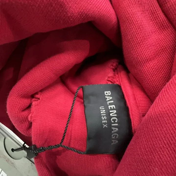 Balenciaga Balenciaga Red Hoodie with CD Print Size US L / EU 52-54 / 3 - 7 Thumbnail