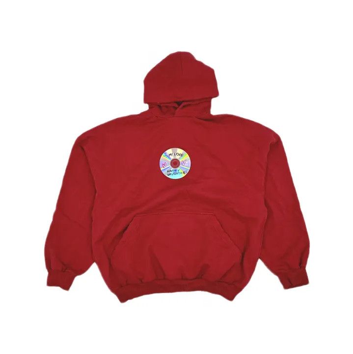 Balenciaga Balenciaga Red Hoodie with CD Print Size US L / EU 52-54 / 3 - 2 Thumbnail