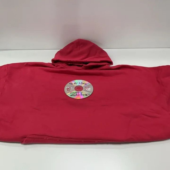 Balenciaga Balenciaga Red Hoodie with CD Print Size US L / EU 52-54 / 3 - 9 Thumbnail