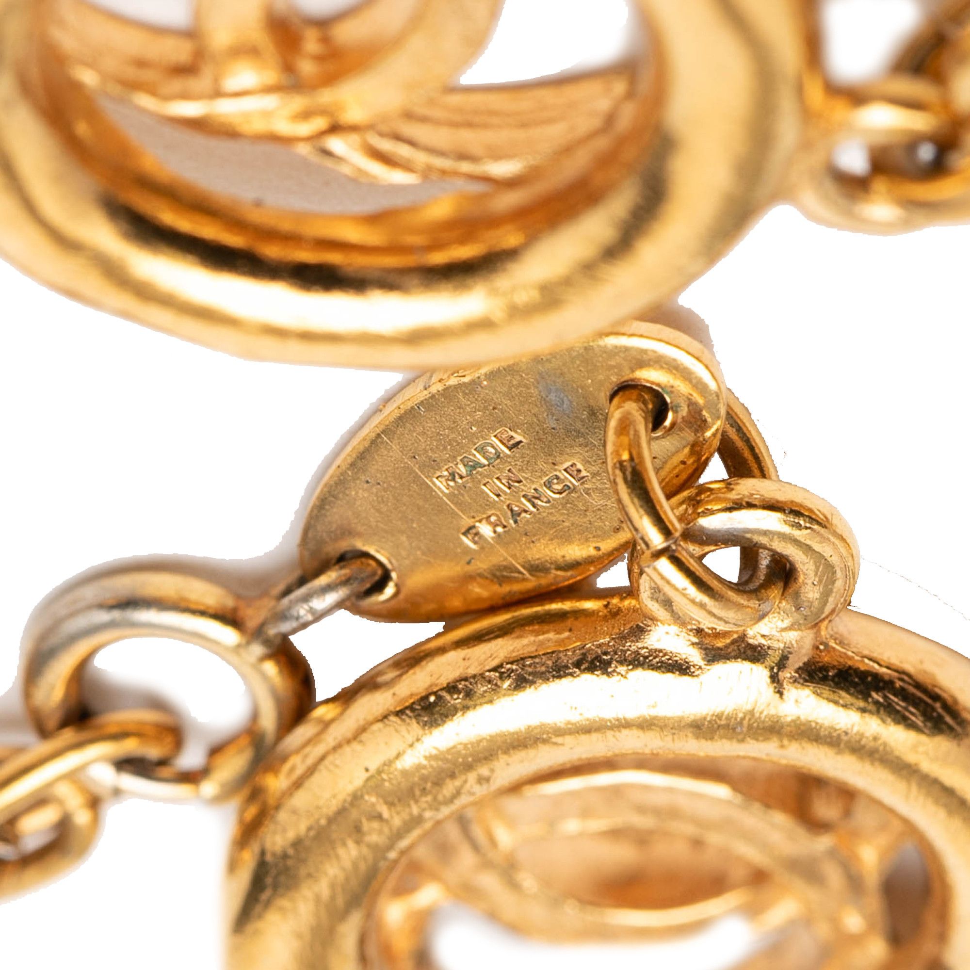 Chanel Chanel CC Gold Plated Openwork Circle Charms Link Bracelet Size ONE SIZE - 5 Thumbnail