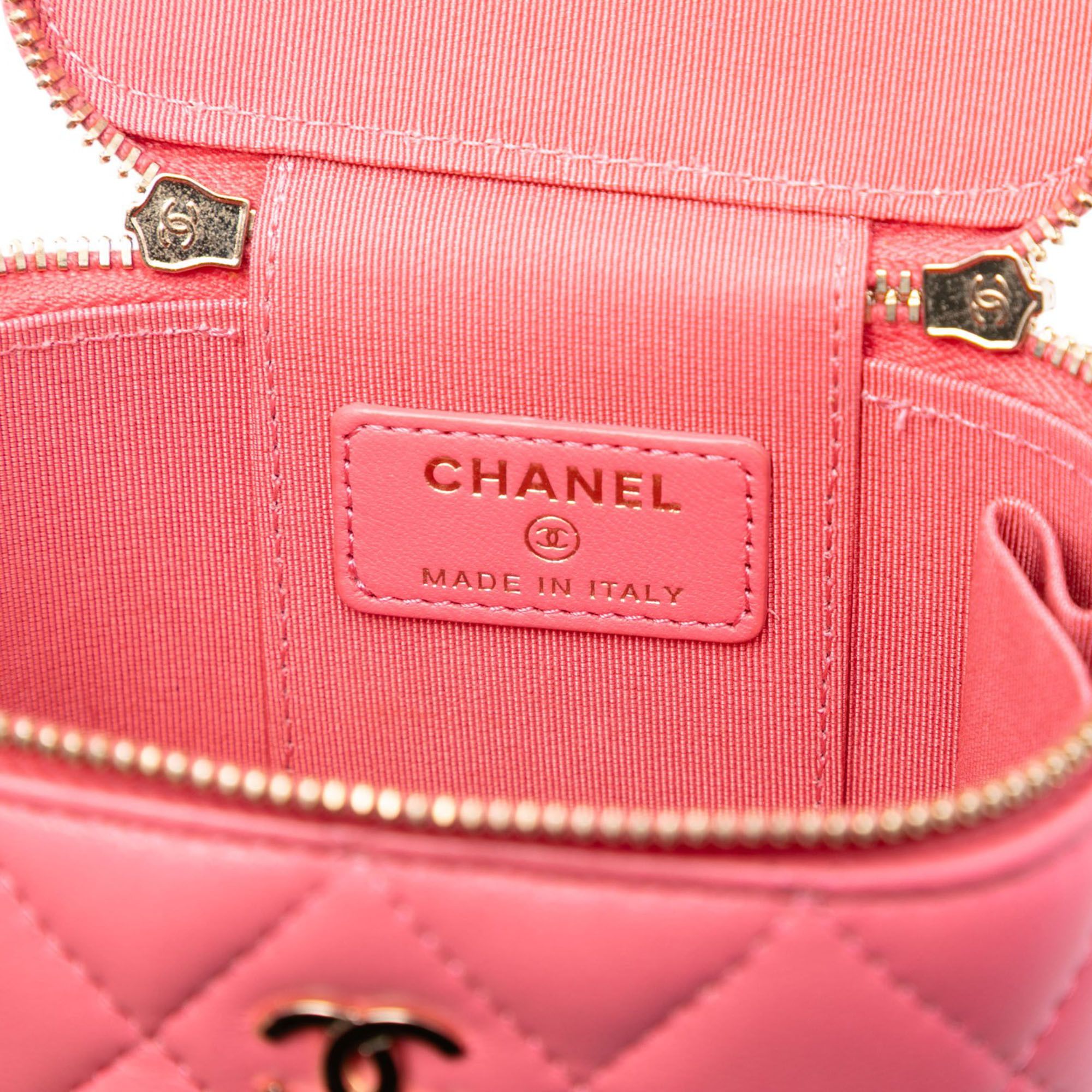 Chanel Chanel Mini Quilted Lambskin Top Handle Vanity Case With Chain Size ONE SIZE - 5 Thumbnail