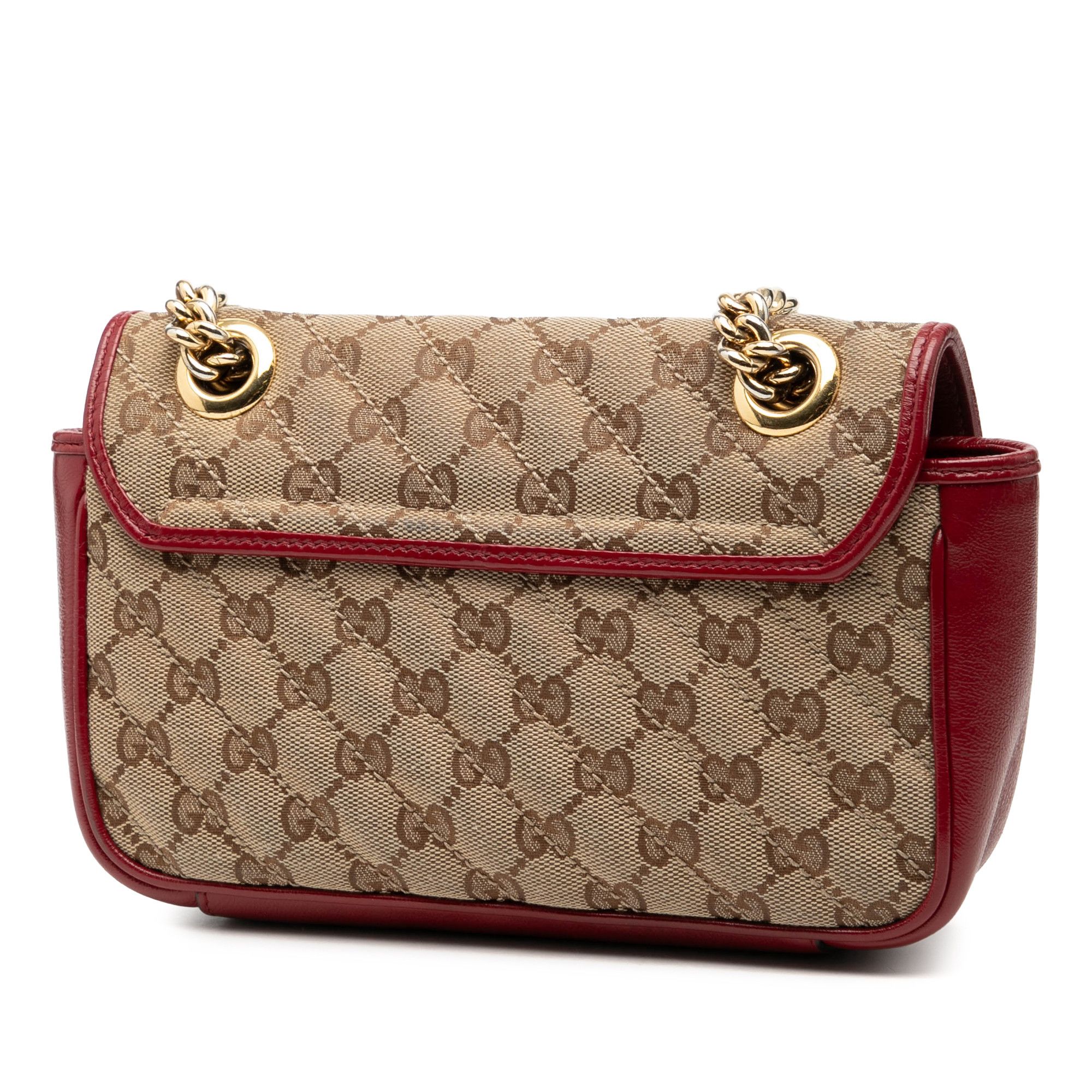 Gucci Gucci Small GG Marmont Matelasse Diagonal GG Canvas and Leather Shoulder Bag Size ONE SIZE - 2 Thumbnail