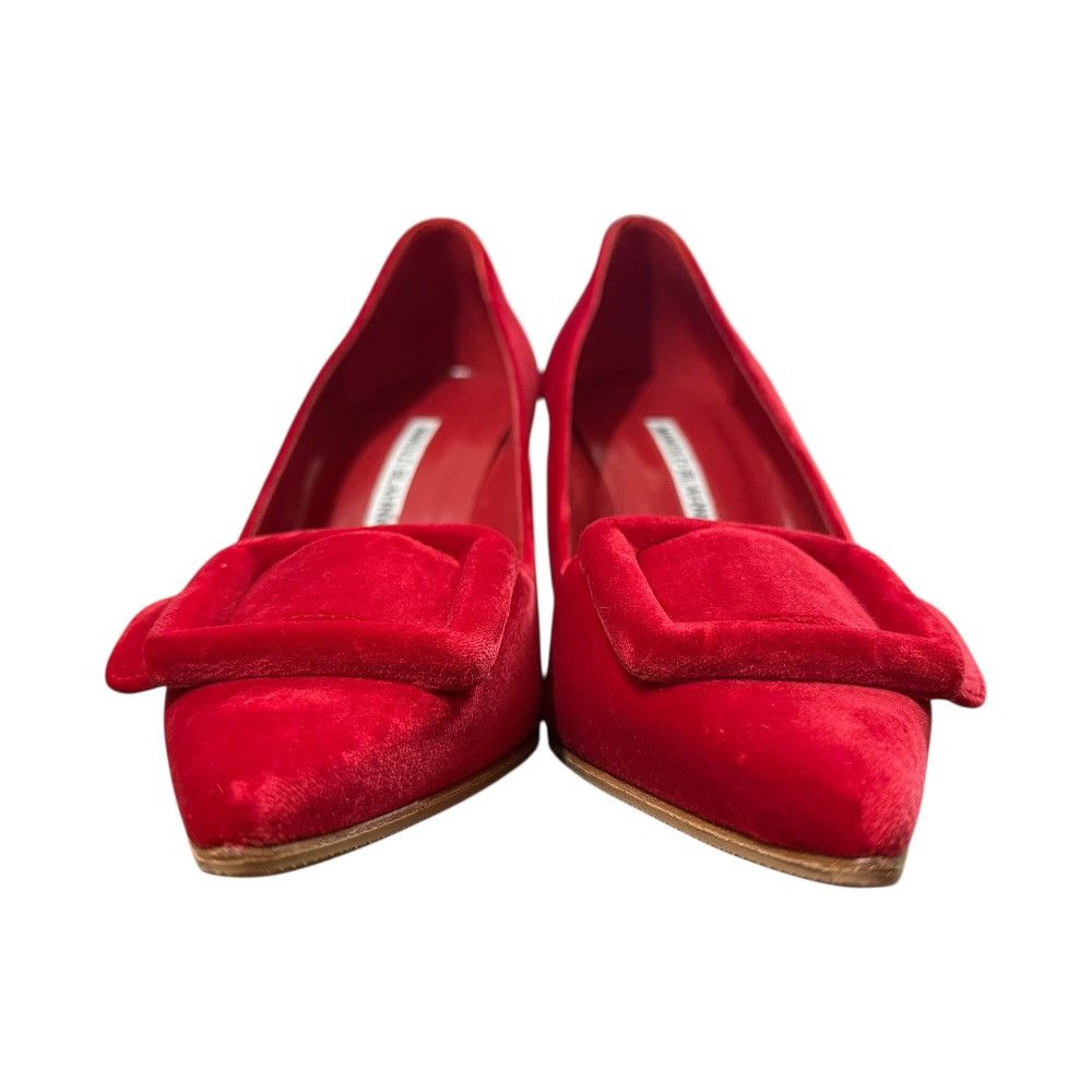 Manolo Blahnik Manolo Blahnik Manolo Blahnik Maysale Velvet Pumps Suede Shoes DUTY FREE for USA Size ONE SIZE - 2 Thumbnail