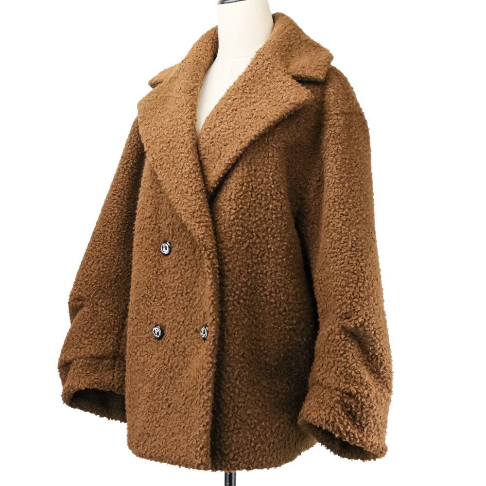 Other Other Daisy Lin Fondant Chocolat Boa Half Coat Others Outerwear 06358 DUTY FREE for USA Size ONE SIZE - 2 Thumbnail