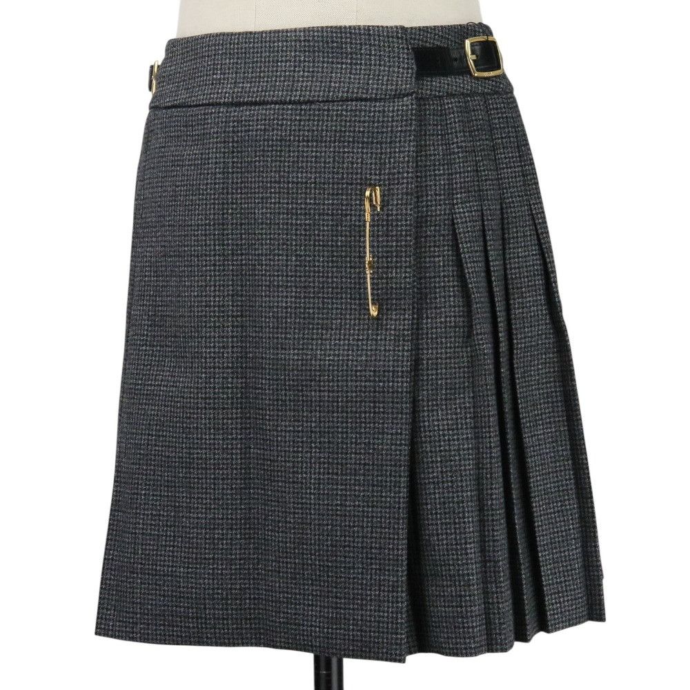 Celine Celine CELINE Pin Detail Pleated Wool Skirt Others Skirts 2J786746W DUTY FREE for USA Size ONE SIZE - 2 Thumbnail