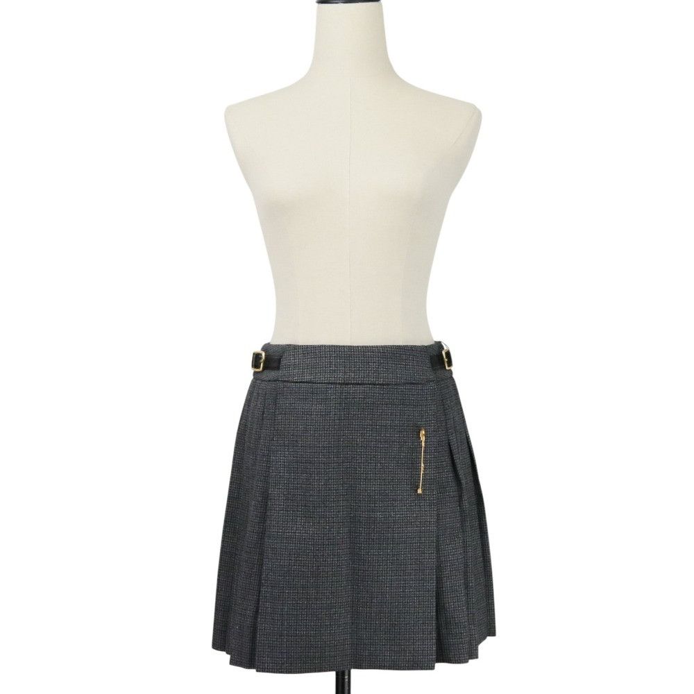 Celine Celine CELINE Pin Detail Pleated Wool Skirt Others Skirts 2J786746W DUTY FREE for USA Size ONE SIZE - 15 Thumbnail