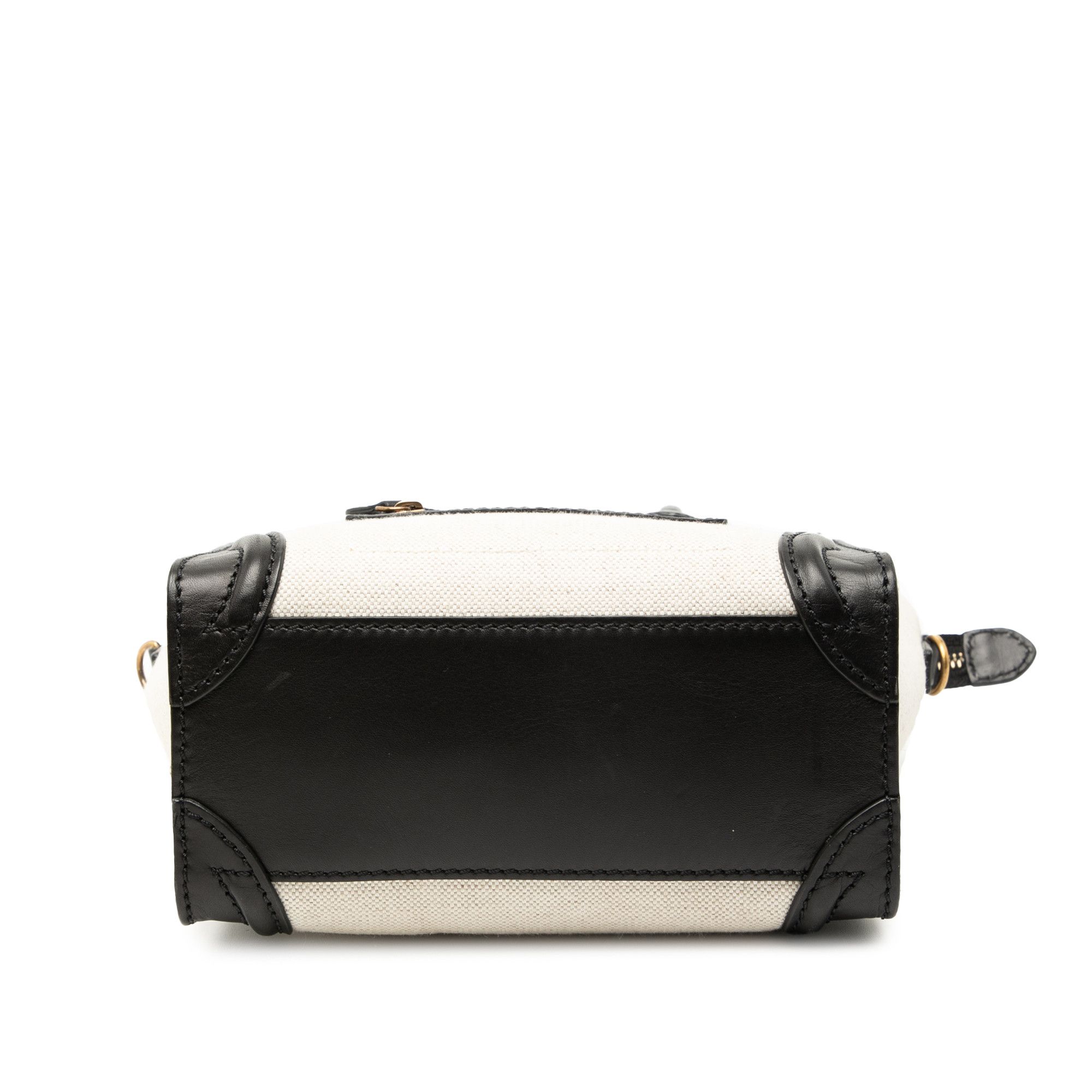 Celine Celine Nano Bicolor Canvas and Leather Luggage Tote Size ONE SIZE - 3 Thumbnail