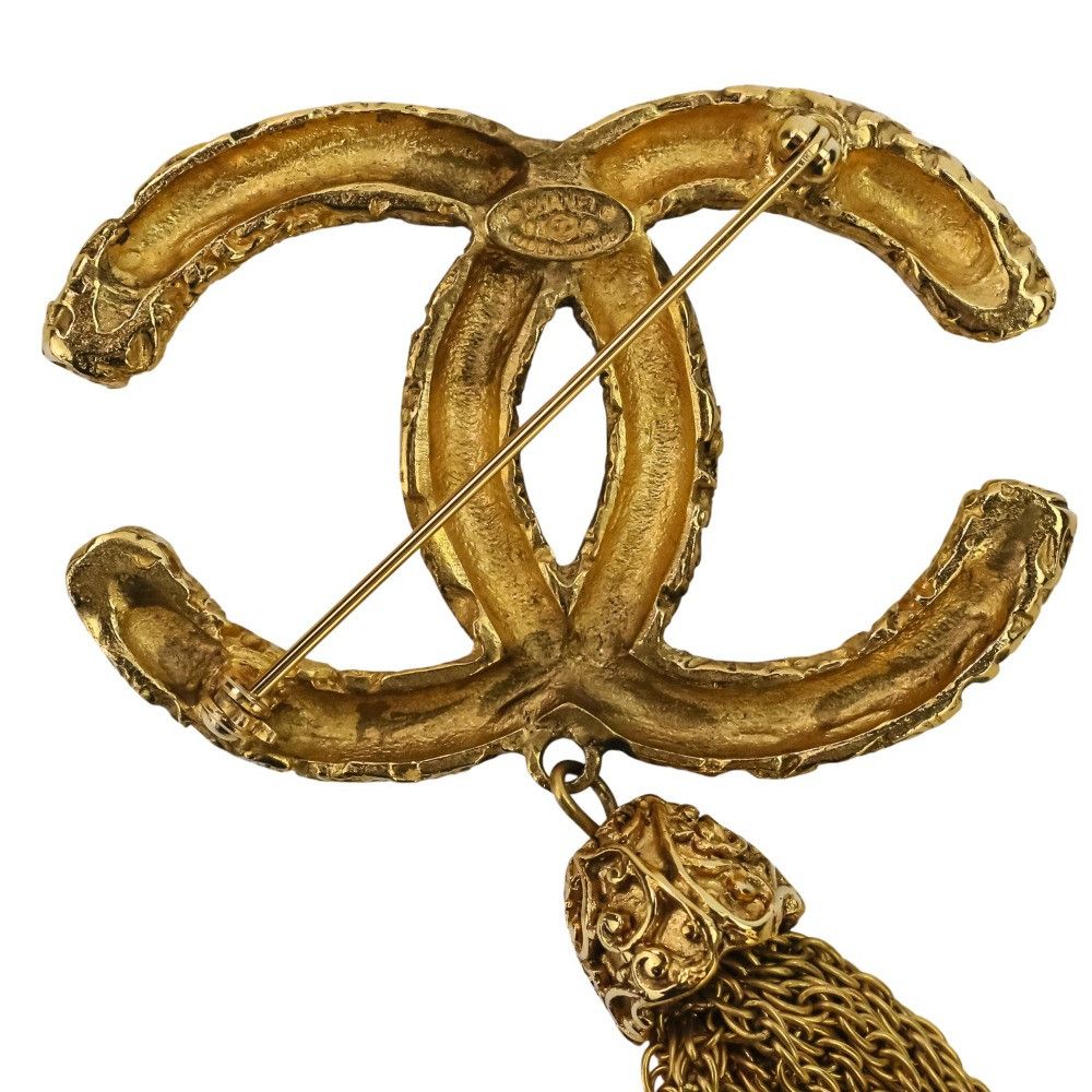 Chanel Chanel Chanel Coco Mark Tassel Brooch Metal Brooch DUTY FREE for USA Size ONE SIZE - 8 Thumbnail