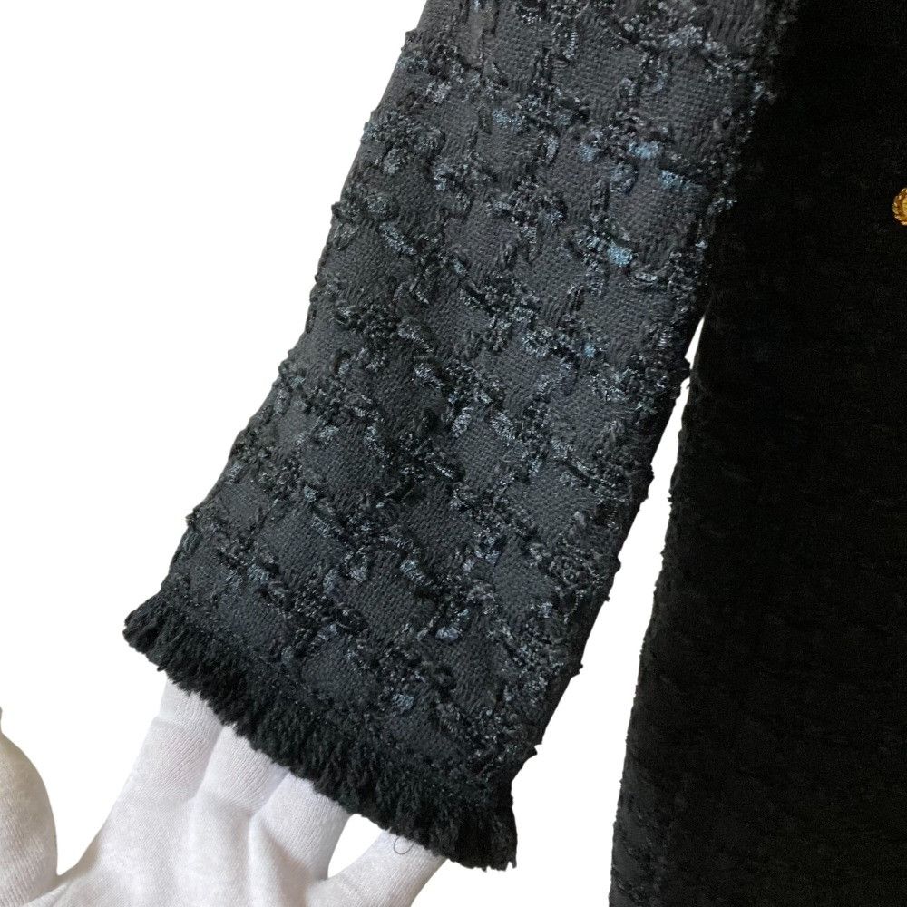 Other Other Edward Achour Paris Tweed Long Coat Others Outerwear DUTY FREE for USA Size ONE SIZE - 3 Thumbnail