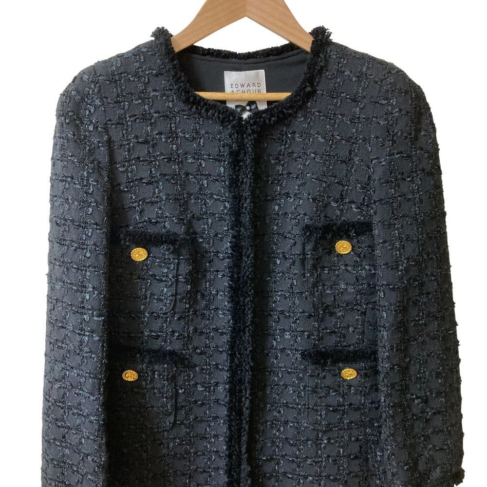 Other Other Edward Achour Paris Tweed Long Coat Others Outerwear DUTY FREE for USA Size ONE SIZE - 4 Thumbnail