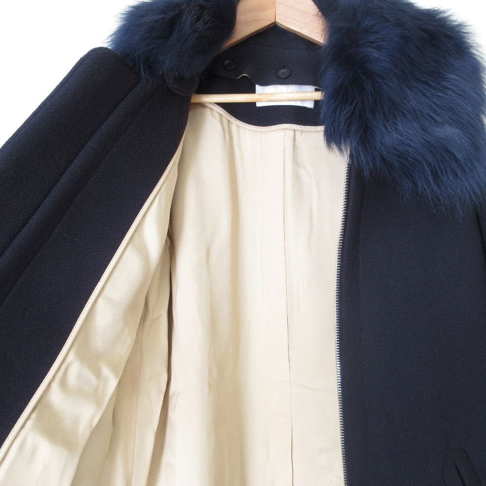 Chloe Chloe Chloe Shearling Wool 2way Coat Leather Outerwear 15AMA32-15A072 DUTY FREE for USA Size ONE SIZE - 5 Thumbnail