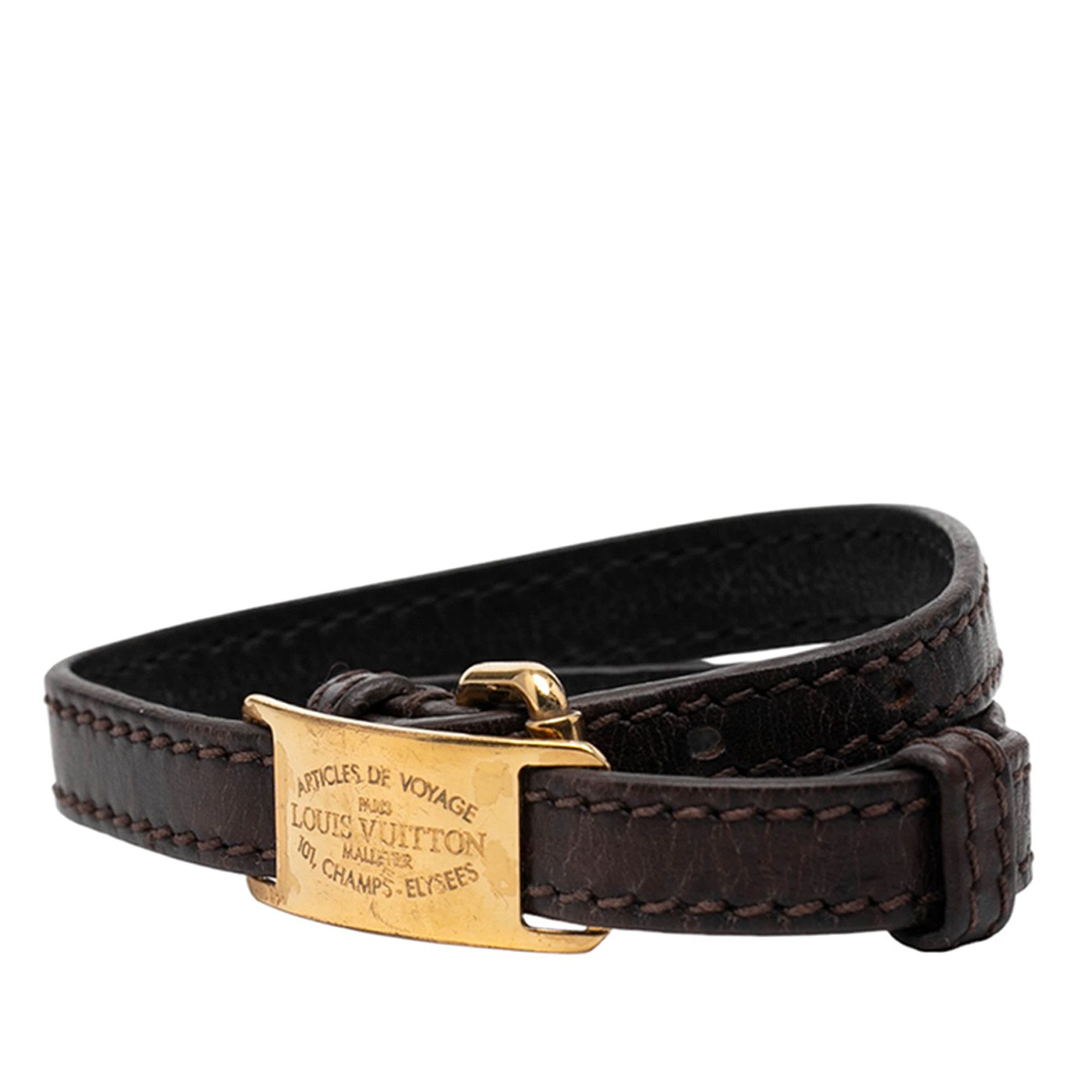 Louis Vuitton Louis Vuitton Leather Articles de Voyage Sign It Bracelet Size ONE SIZE - 2 Thumbnail