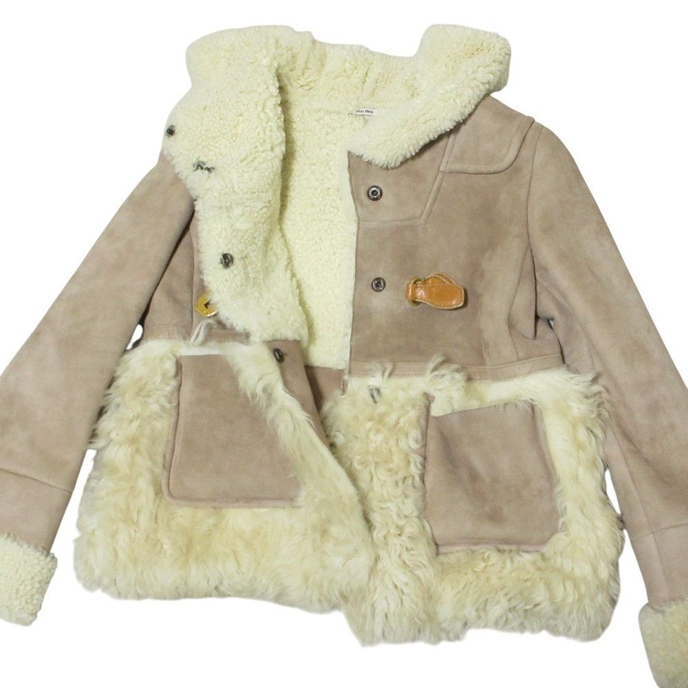 Miu Miu Miu Miu Miu Miu Shearling Hooded Jacket Leather Outerwear DUTY FREE for USA Size ONE SIZE - 5 Thumbnail