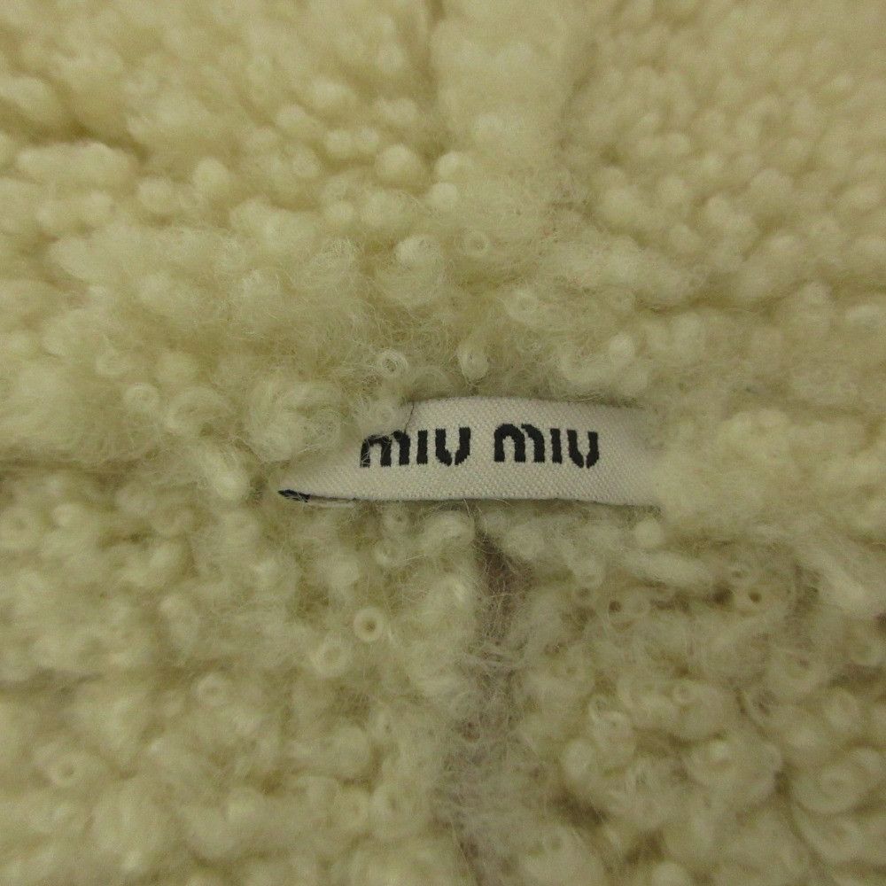 Miu Miu Miu Miu Miu Miu Shearling Hooded Jacket Leather Outerwear DUTY FREE for USA Size ONE SIZE - 7 Thumbnail