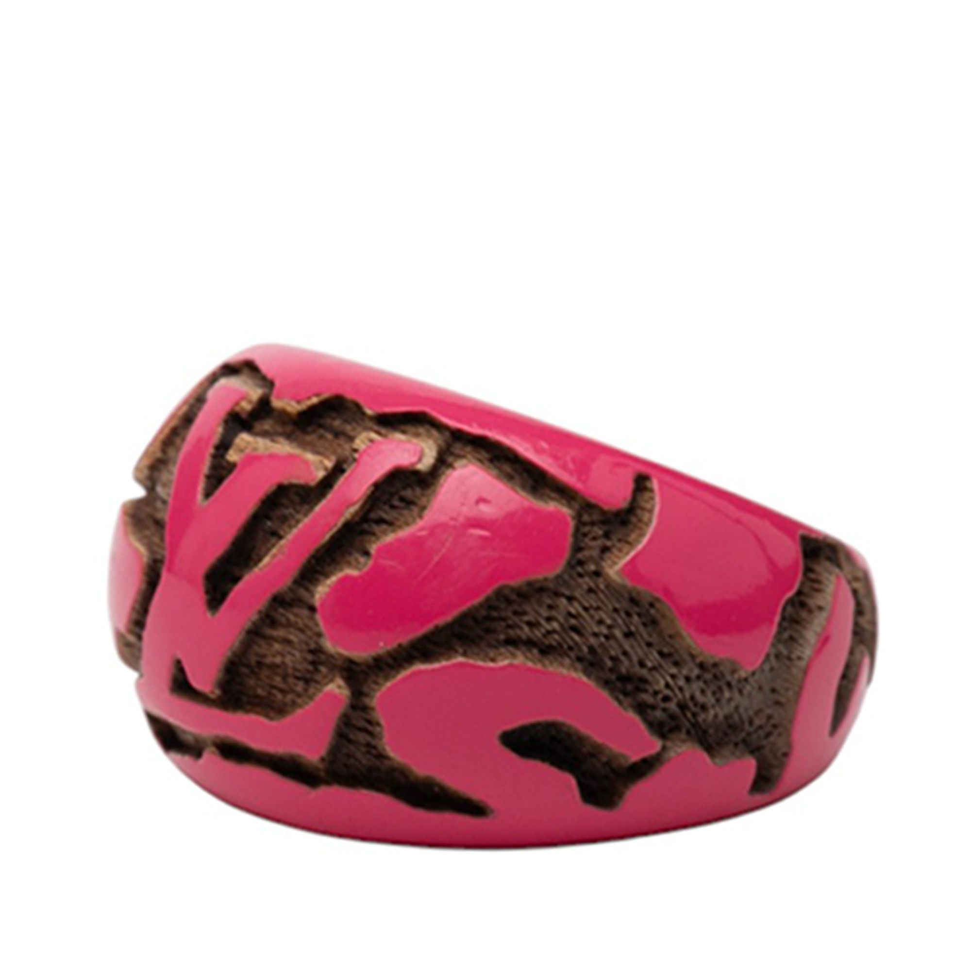 Louis Vuitton Louis Vuitton Lacquered Wood Leomonogram Ring S Size ONE SIZE - 2 Thumbnail