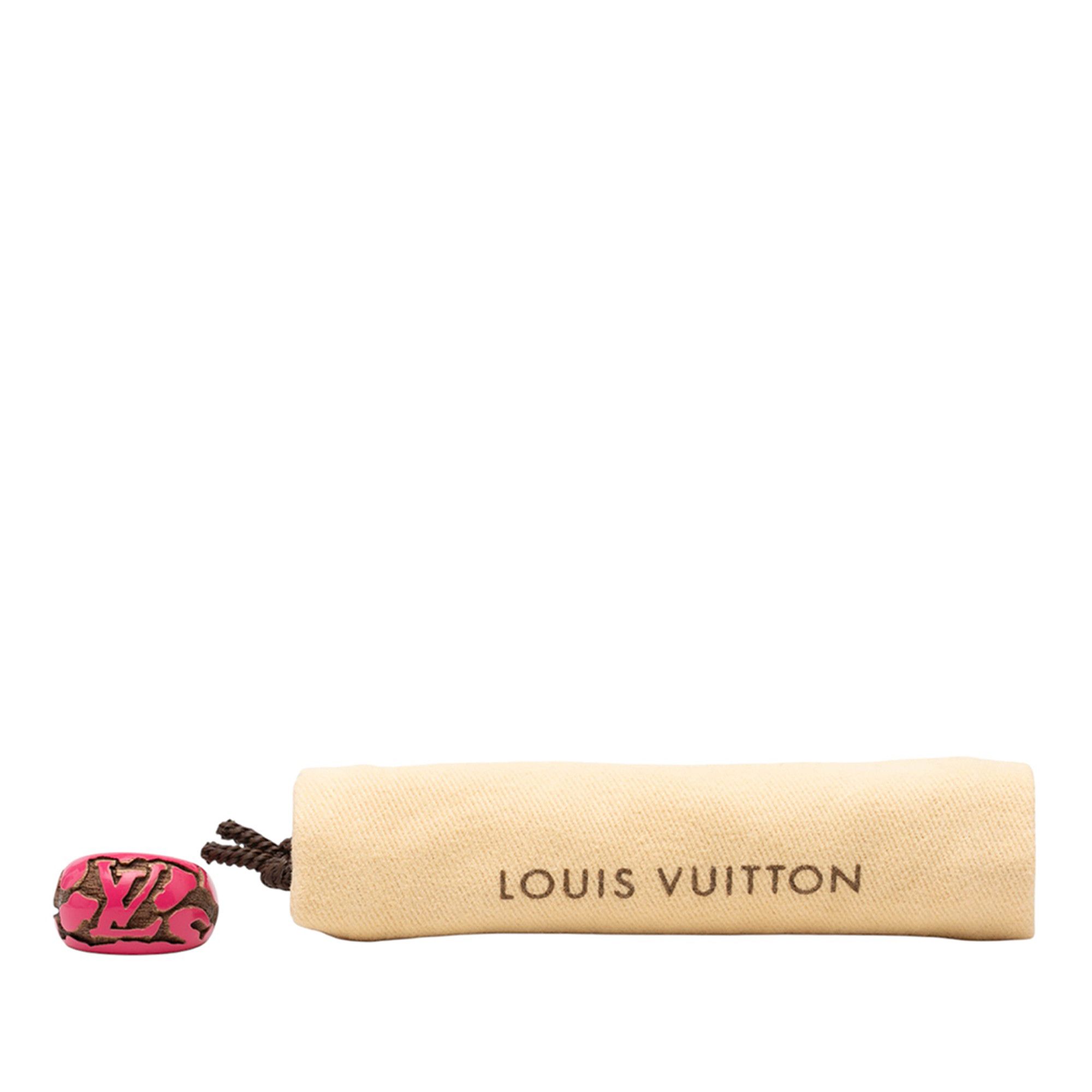 Louis Vuitton Louis Vuitton Lacquered Wood Leomonogram Ring S Size ONE SIZE - 6 Thumbnail