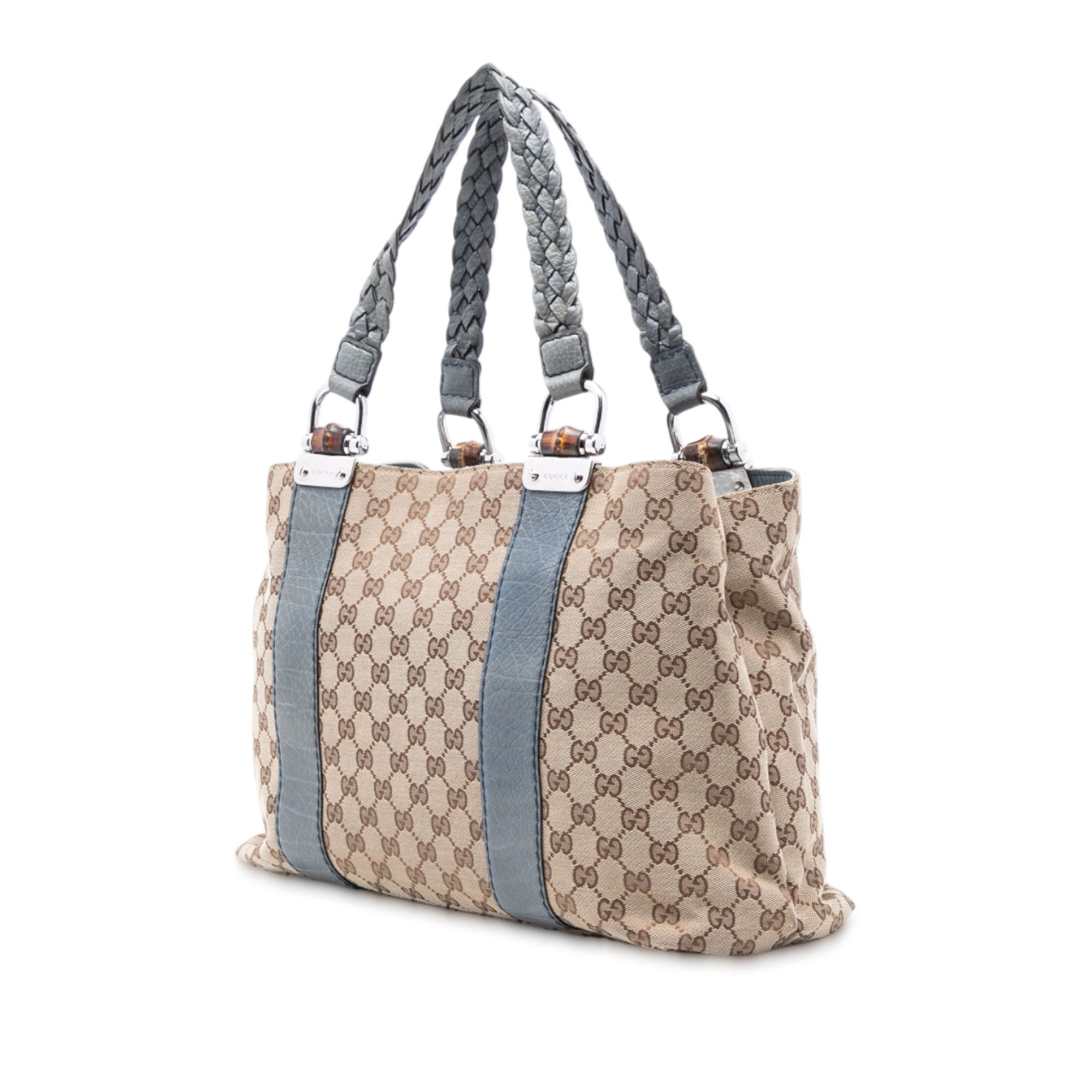 Gucci Gucci Medium GG Canvas Bamboo Libeccio Tote Size ONE SIZE - 2 Thumbnail