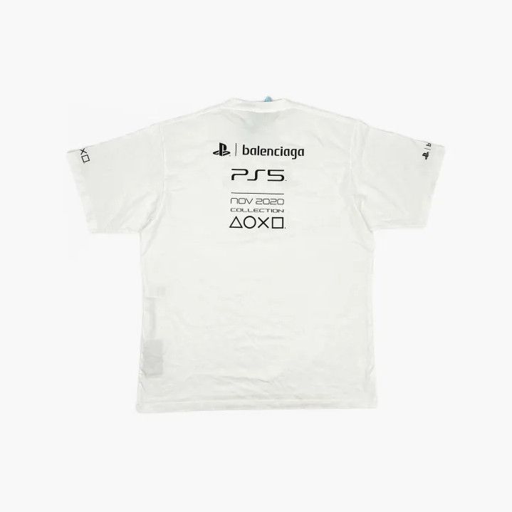 Balenciaga Balenciaga x PlayStation White Graphic T-Shirt Size US S / EU 44-46 / 1 - 3 Thumbnail
