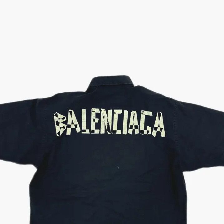 Balenciaga Balenciaga Logo Print Short Sleeve Shirt Size US M / EU 48-50 / 2 - 4 Thumbnail