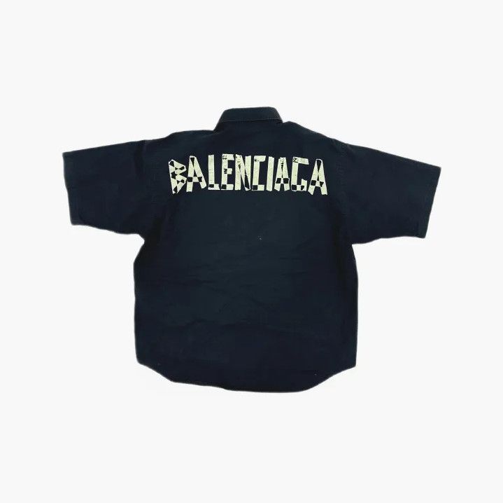 Balenciaga Balenciaga Logo Print Short Sleeve Shirt Size US M / EU 48-50 / 2 - 3 Thumbnail