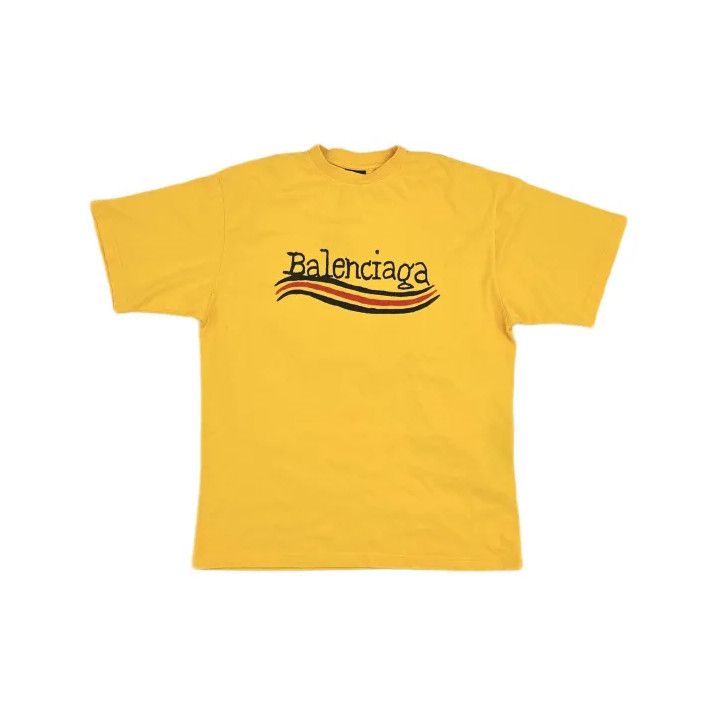 Balenciaga Balenciaga Yellow Logo Print Short Sleeve T-shirt Size US S / EU 44-46 / 1 - 2 Thumbnail